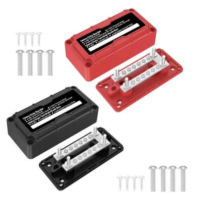 12V 300A 4M6+12M4 Studs Power Distribution Terminal Bus Bar Marine Grade