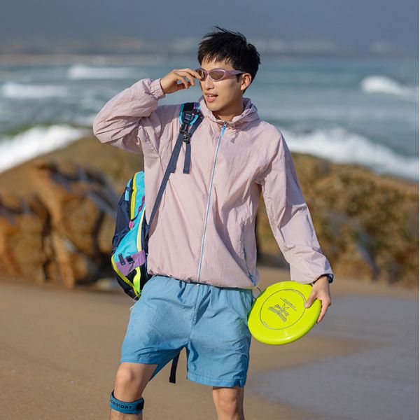 Custom UPF50+ Waterproof Windproof Outdoor Hooded Coat Sun Protection Jacket with Cool Touch