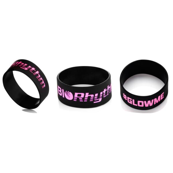 Custom wrist band 1 color filled 202*25*2mm size color customized