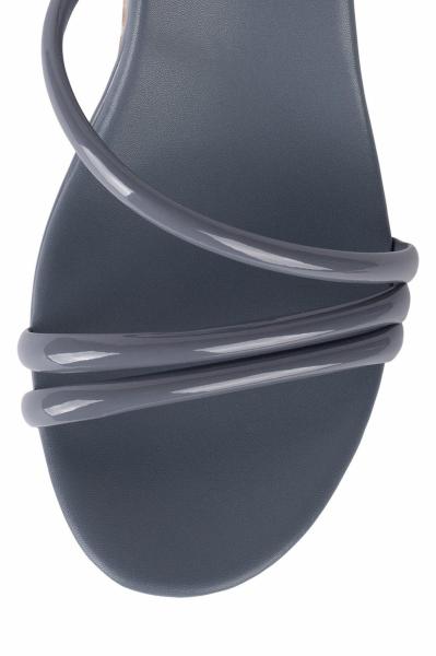 Glazed Leather Womens Wedge Heeled Shoes