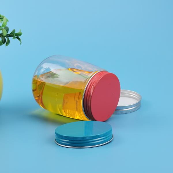 OEM 550ml PET Beverage Plastic Juice Bottle With Aluminum Screw Cap