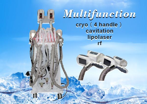 4 Cryolipolysis handles cavitation rf lipolaser Slimming Machine For Body and Face