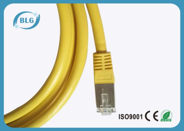 50μM STP Patch Cord 2% Max Resistance Unbalance With Yellow Color 24AWG