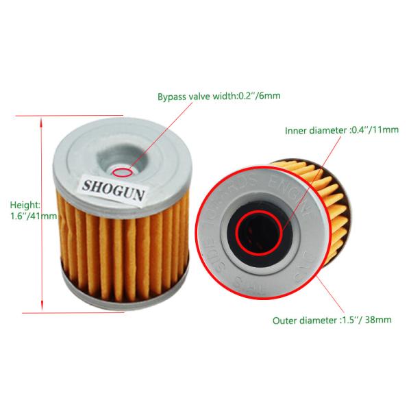 Cuadro de papel Accesorios para automóviles Filtro de aceite para motor de motocicletas adecuado para GS GN250 NS200 LC135 BM150 SHOGUN TVS-KING