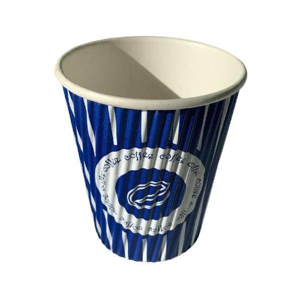 Disposable PE Coated Paper Cup Triple Wall 8 Oz Hot Cups Water Proof