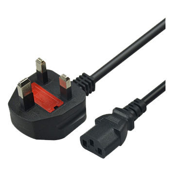 Black 3*0.5mm2 3*0.75mm2 UK Power Cord C13 3*1.0mm2 For Home Application