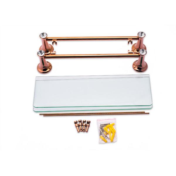 Аксессуары для ванной комнаты одностеклянные двойные пластинки розовое золото цинковая сплав и кристаллы