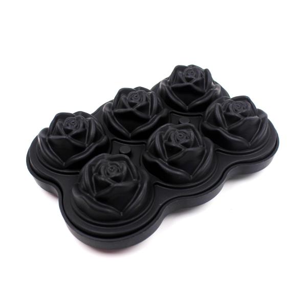 Silicone Rose Ice Ball Maker Easy Release Large Ice Cube for Cocktail Snack Trays