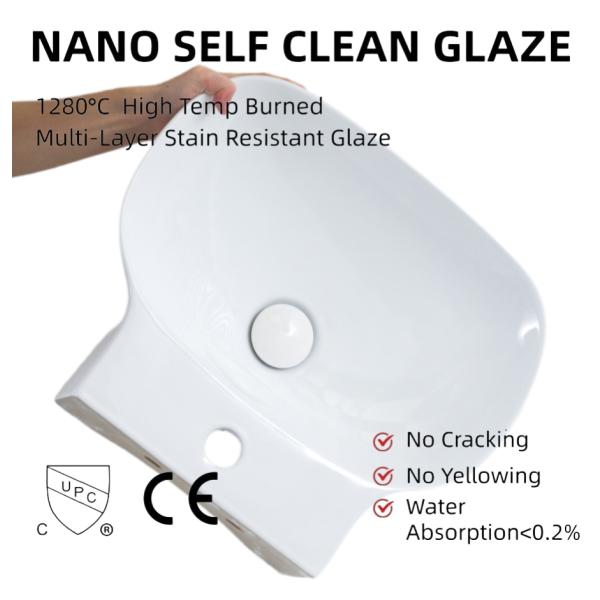 New Design Bathroom Wall Hung Basin Sintered Stone White Modern Hotel Apartment