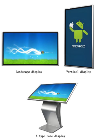 43 Inch HD K Base LCD Digital Signage Screen With Anti Fingerprint IR Touch