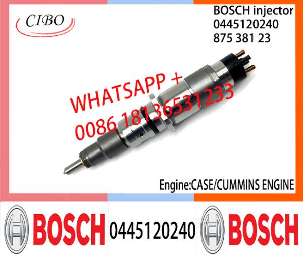 Conjunto original 0445120240 do injetor de combustível 87538123 de BOSCH 0445120240 87538123 para CA-SE/CUMMINS