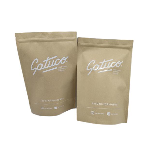 Sacs de empaquetage imprimés biodégradables de casse-croûte d'arachide de poche de papier d'emballage