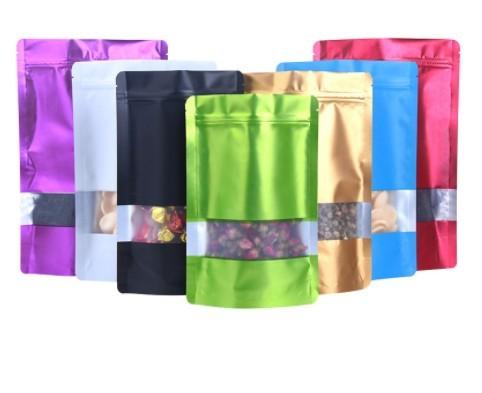 Custom Printed Aluminium Foil Laminated Plastic k Food Packaging Bags with Clear Window