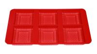 Materiales compuestos Compañía de bandejas de flocos rojos brillantes