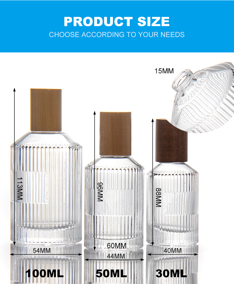 Luxury Custom 30ml 50ml Рыбчатая круглая бутылка с парфюмерией