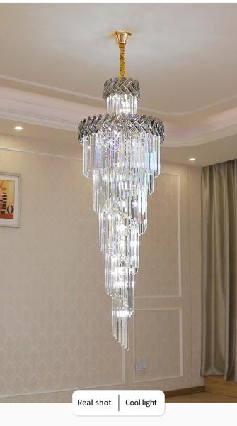 Hall Living Room Chandelier Smoky Gray Crystal Lamps art deco style gold chandelier(WH-NC-42)