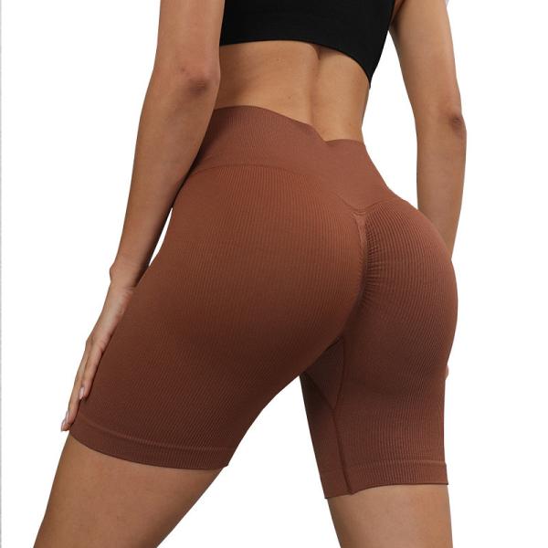 Seamless high waist ABS stretch breathable fast dry fitness shorts women