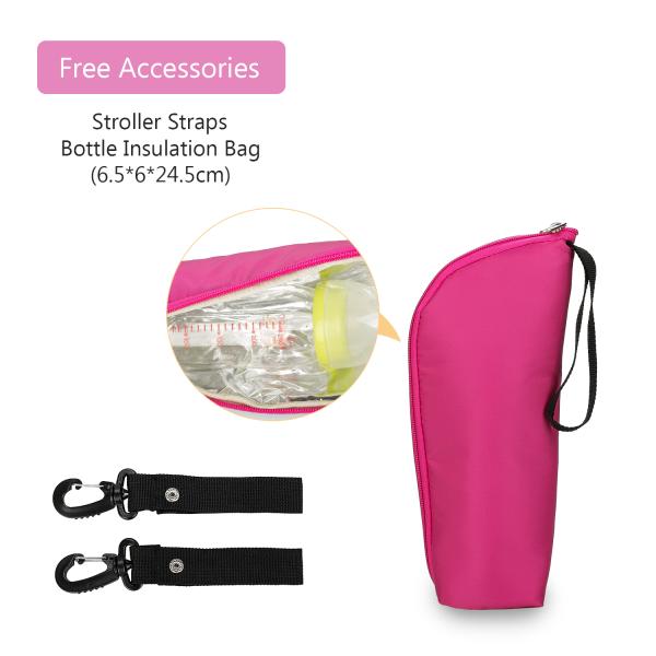 Waterproof Maternity Bag Baby Diaper Bag Large Multifunction Travel Backpack with Bottle Bag stroller strap foe Mom&Dad