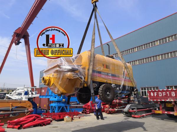 HBT50 50m3/H Hydraulic Diesel Concrete Pump , Cement Concrete Pump Long Service Life