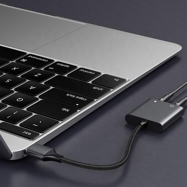 Plug and Play Audio Mic Studio Headset USB External Sound Card Adapter for Laptop
