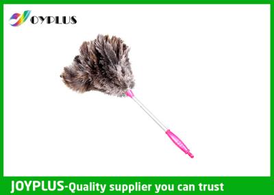 Household Feather Dusters Cleaning , Feather Duster Ostrich With Stainless Steel Handle