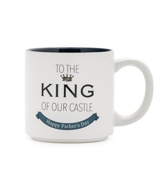 Ceramic Dad Mug Coffee Mug White Color With Creative WordsKING DAD Customized 12Oz For Gift