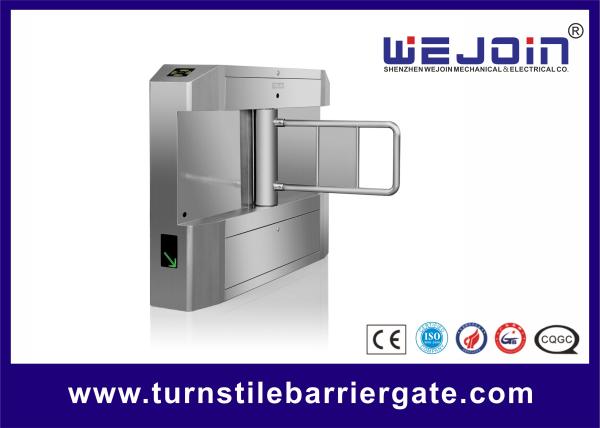 Brush DC24V Motor Type Swing Barrier Turnstile Gate Machine / Supermarket Entrance Door