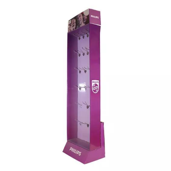 Supermarket Retail Custom Cardboard Hook Display For USB Cable Earphones