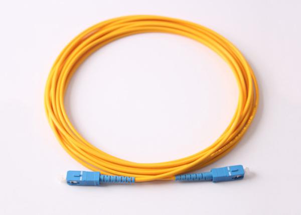 G657A2 3mm Optical Fiber Jumper / Sc To Sc Single Mode Fiber Patch Cable