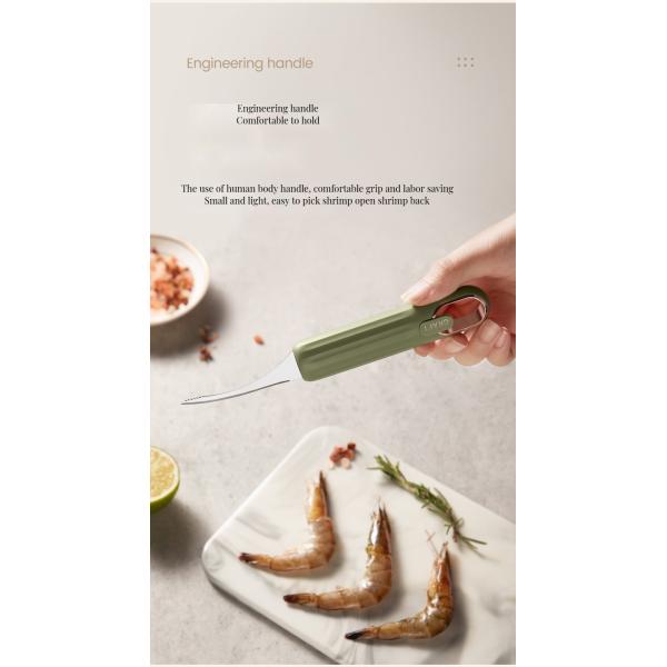 Metal Shrimp Deveiner and Fish Scale Scraper Tool for Easy Home Cooking Seafood Tools