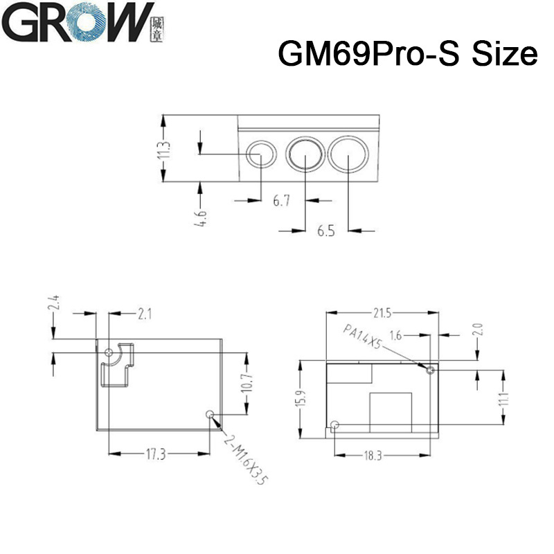 Grow GM69PRO-S 1280*800CMOS OCR/1D/2D Модуль сканера штрих-кодов Поддержка Ocr Паспортный код