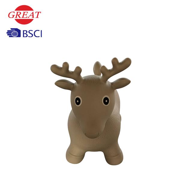 Brown Deer Shape Bouncy Animal Hopper For 3 Ages Kids Bouncy Jumping