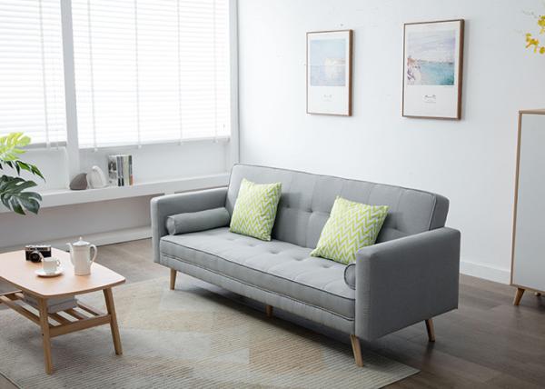 Light Grey Modern Bedroom Furniture Armless Burlap Fabric Living Room Sofa
