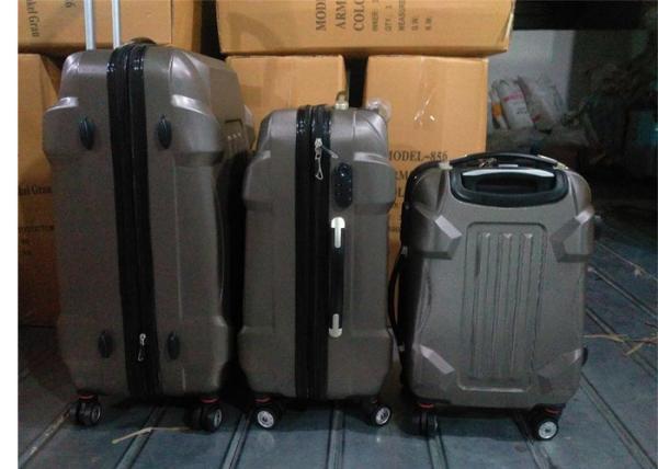 Hard Shell Spinner ABS Trolley Luggage Carry One 3 Piece Set With 4 Airplane Wheels