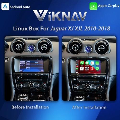 Boîte d'interface Viknav Linux pour Jaguar XJ XJL 2010-2018 avec le jeu de voiture sans fil