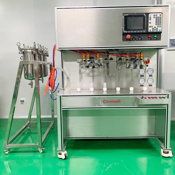 4 / 6 heads Automatic filling machine for Gouache Latte multi color isolation cream