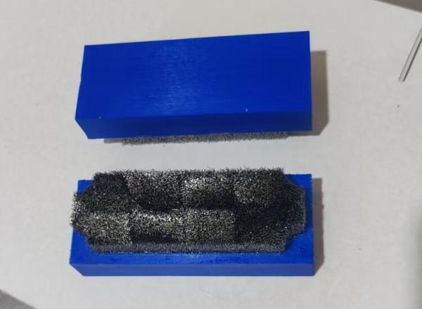 Long Lasting 140mm Length Rectangular Plastic Holder Steel Wire Metal Brush