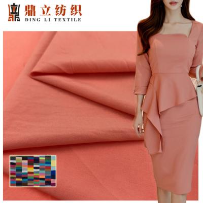 tela de estiramento tingida lisa elástica do spandex do nylon do algodão para a camisa