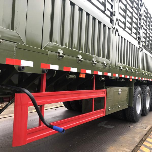 60 Ton Loading Capacity Semi Truck Trailer with Fence and Tarpaulin Main Beam T700/Q345 Steel