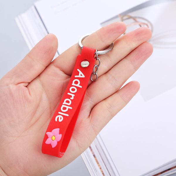 Силиконовый ключевой кольцо браслет ключевой цепочка держатель для женщин девушек запястье круглый ключик