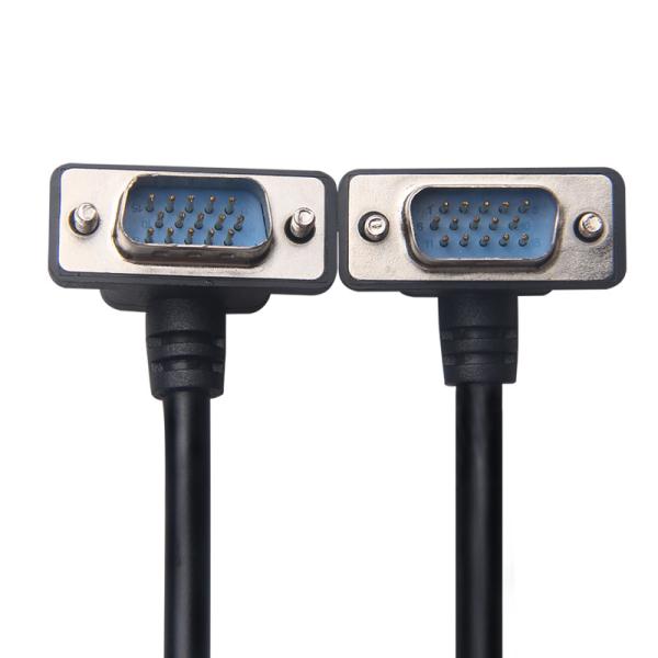 Industrial Db15 Vga Cable , 90 Degree Vga Rs232 Cable 2 Meter