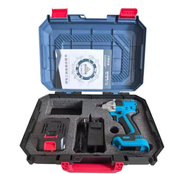 Professional 21V Brushless Cordless Impact Wrench - 350Nm High Torque, with Socket Set for Construction & Auto Repair