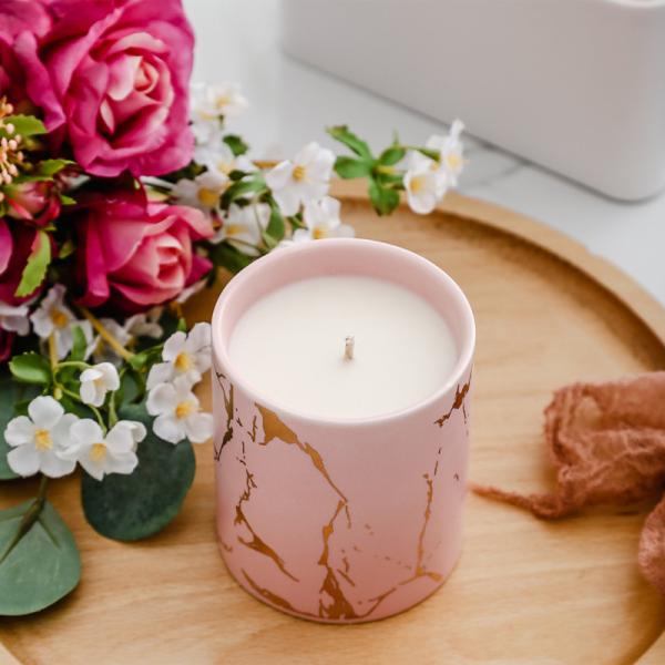 Home Decoration Scented Soy Candles Natural Scented Candles Marble Candle Jar With Lids