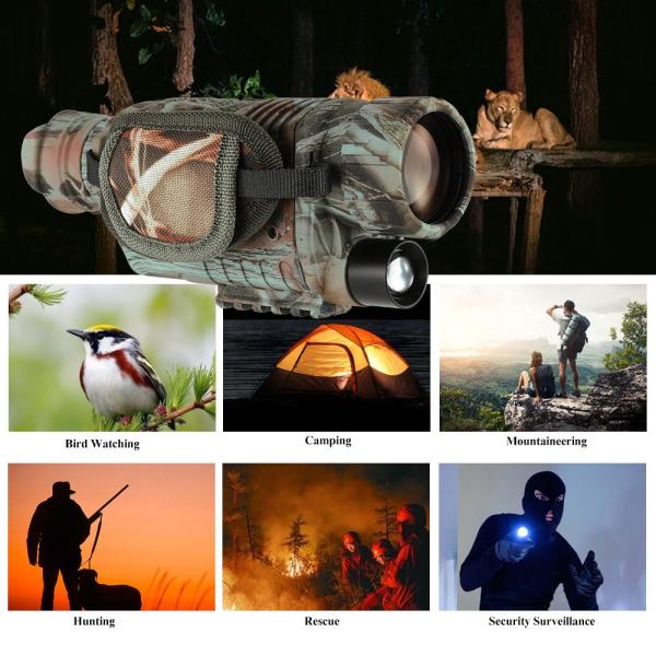 5x42 Digital Infrared Military Night Vision Goggles , 200m Range Night Vision Digital Monocular