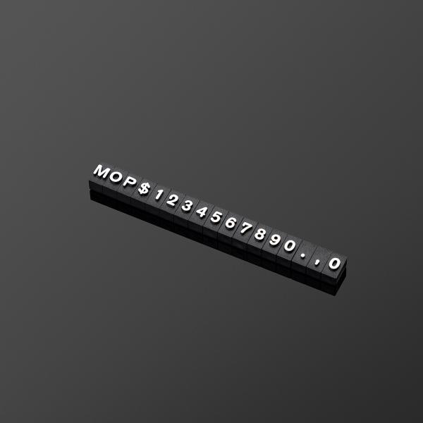 Кубическая форма Чистый черный пластиковый тег для розничных выставок в часовых и ювелирных магазинах