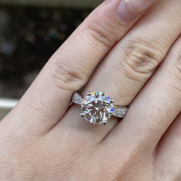 18K настоящее золото лабораторно выращенные бриллиантовые кольца IGI сертифицированы для помолвки свадьбы