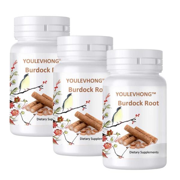 Detox Support 50 Capsules of Gluten Free Burdock Root Capsules with No Sugar Added