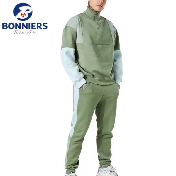 OEM/ODM Winter Tracksuits New Arrival 1/4 Zip Fitted Unisex Sweatsuits Tracksuit Wholesale Sweat Suit Men