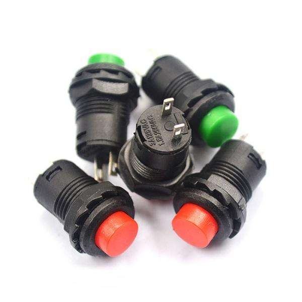 Red Mini Round 12mm Waterproof Momentary Push Button Switch
