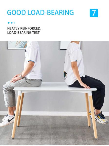 Mesa de jantar 49.6lbs minimalista moderna 29,53 polegadas - pé alto da madeira de faia